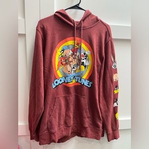 Looney Tunes Cast Men’s Graphic Hoodie Size XL